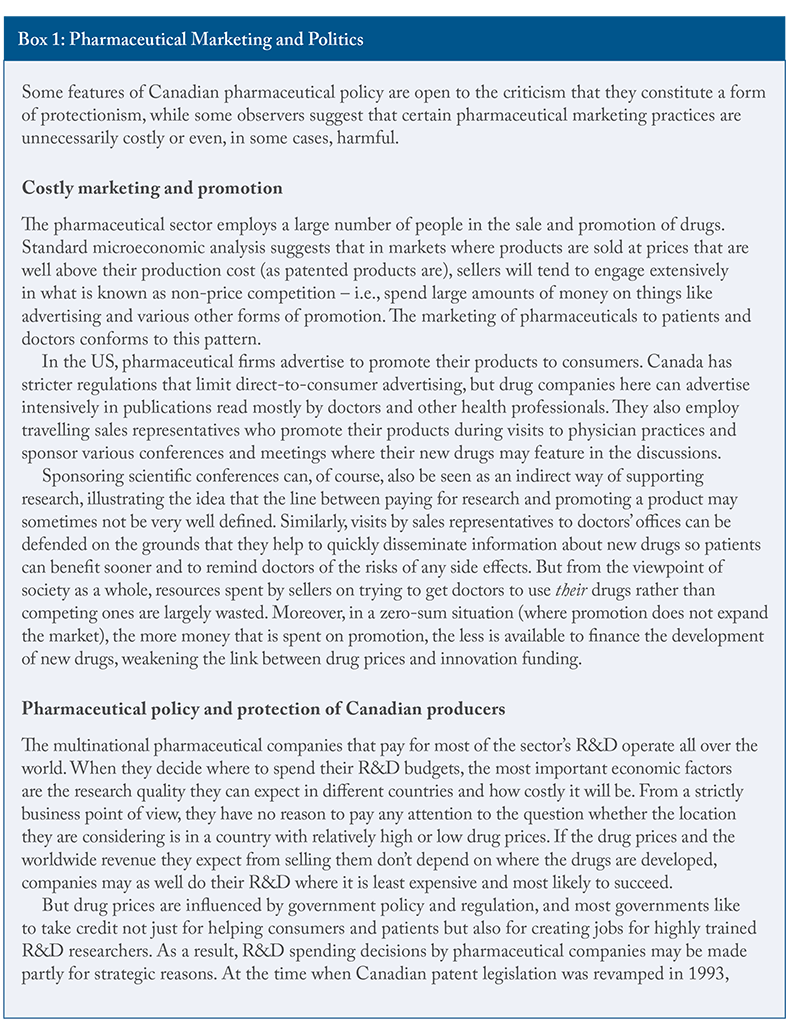 Box 1: Pharmaceutical Marketing and Politics